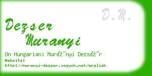 dezser muranyi business card